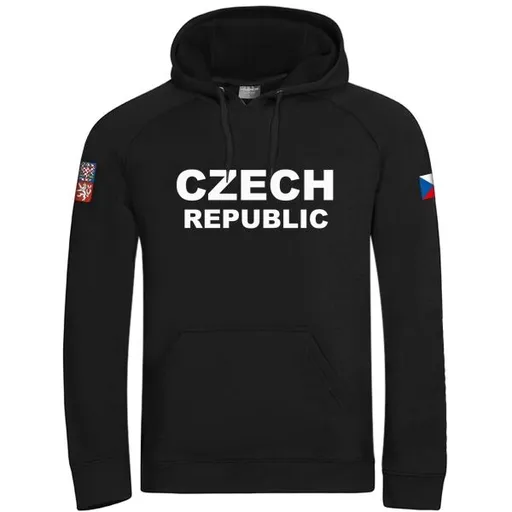 PROGRESS CZ HOODY MAN Pánská mikina pro fanoušky, černá, velikost