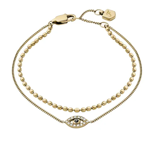 Fossil Dvojitý pozlacený náramek Evil Eye JF04794710