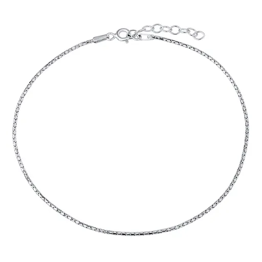 Silvego Stříbrný řetízek na nohu hádek odlehčený TTTC8LA-22 cm