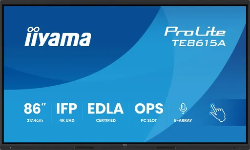 86" iiyama TE8615A-B1AG:IPS, 4K,EDLA,NFC