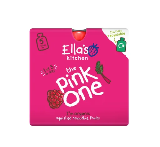 Ellas Kitchen BIO Ovocné smoothie PINK ONE Rebarbora kapsičky 5x90 g