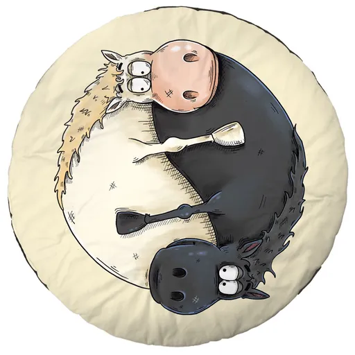 Hrací kobereček Jin Jang koně