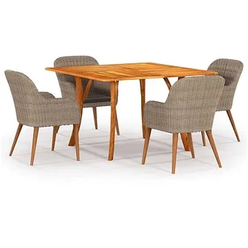 5dílný zahradní jídelní set hnědý, 3071967 (3071967)