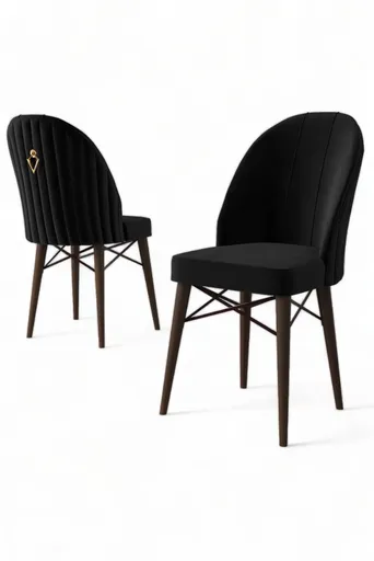 Sada židlí (4 kusy) Ritim - Black, Brown