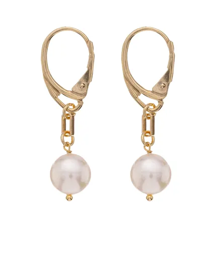 Alisia Pozlacené visací náušnice s pravou perlou AL2484.01.000