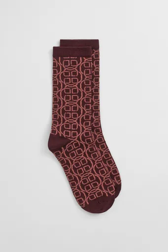 PONOŽKY GANT MONOGRAM SOCKS PLUM WINE
