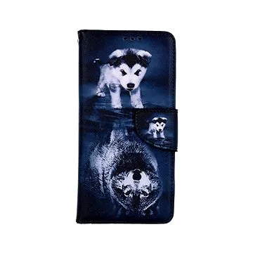TopQ Pouzdro Samsung A13 knížkové Odraz vlka 73503 (Sun-73503)