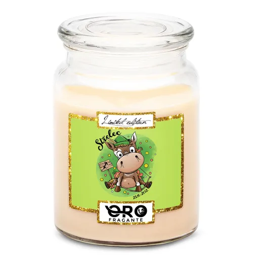 Svíčka Koňská znamení – střelec (Vůně svíčky: Vanilka)