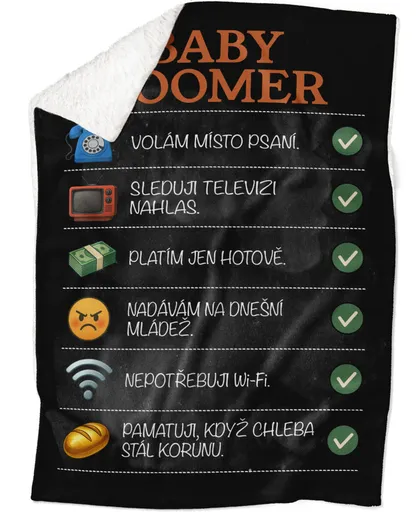 Deka Baby boomer – nastavení (Podšití beránkem: ANO)