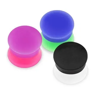 Sedlový plug do ucha - dvoubarevné poloviny - Tloušťka : 10 mm, Barva piercing: Modrá - Zelená