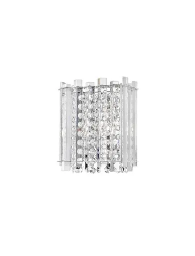 NOVA LUCE nástěnné svítidlo ELEMENT chromovaný hliník sklo a K9 křišťál G9 1x5W 230V IP20 bez žárovky 9046500