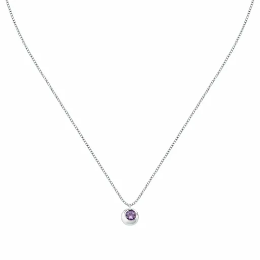 Morellato Půvabný stříbrný náhrdelník s ametystem Semipreziose SAXN07