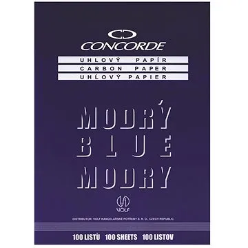 CONCORDE uhlový, A4, 100 listů, modrý (AH11500)