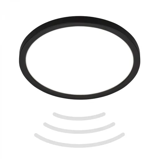 BRILONER Move LED stropní svítidlo s pohybové čidlo, přímé a nepřímé osvětlení, IP44, černá 7524415