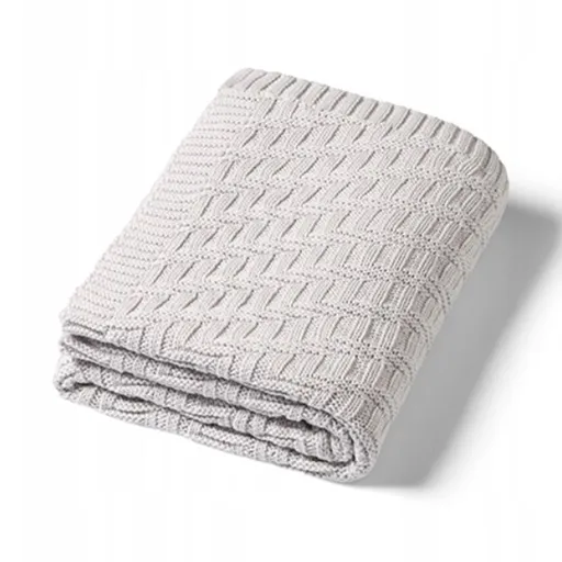 Babyono Dětská bavlněná deka, 75x100cm - šedá