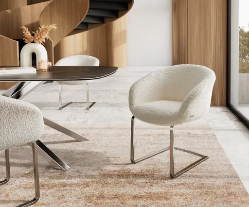 Jídelní židle Vinka-Flex konzolová podnož plochá nerezová ocel