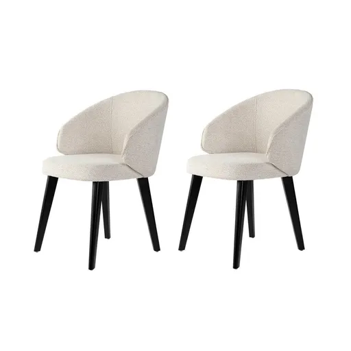 Sada jídelních židlí Bentley White and Black, 2 ks