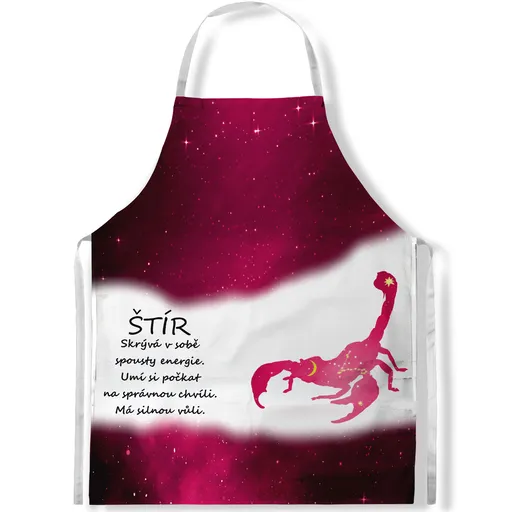 Zástěra Štír (23.10. - 22.11.) - červená