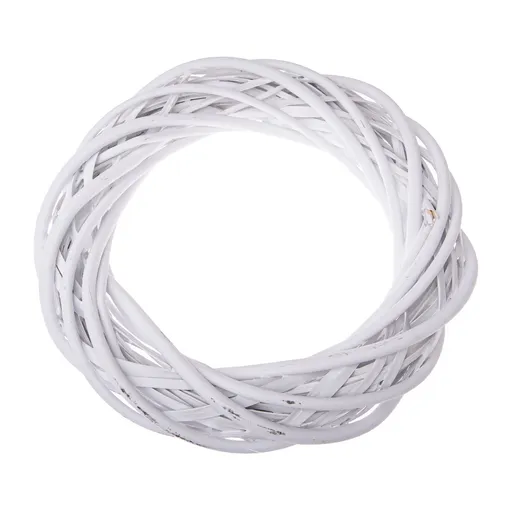 Proutěný věnec Elemetary bílá, pr. 30 cm