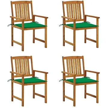 Režisérská křesla s poduškami 4 ks masivní akáciové dřevo, 3061178 (3061178)