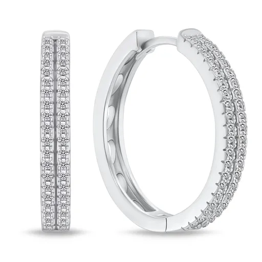 Brilio Silver Překrásné stříbrné kruhy se zirkony EA769W