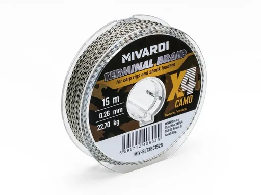 Mivardi Šňůra Terminal X4 braid camo 15m,Mivardi Šňůra Terminal X4 braid camo 15m