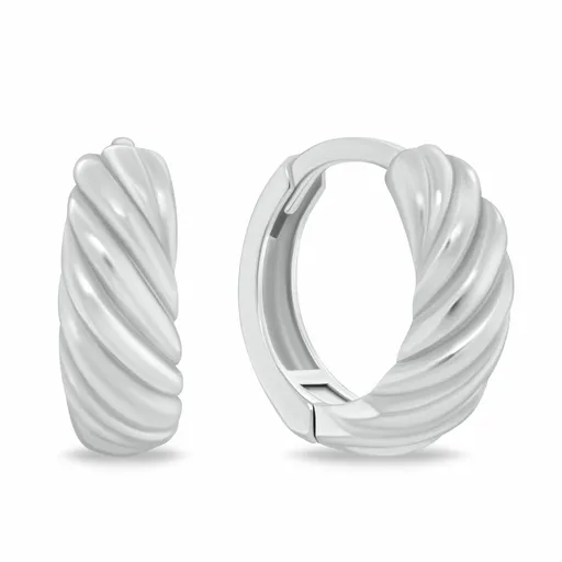 Brilio Silver Módní stříbrné kruhové náušnice EA1216W