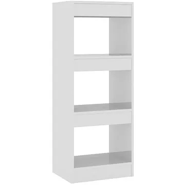 Shumee dělicí stěna bílá vysoký lesk 40×30×103 cm dřevotříska , 811616 (811616)