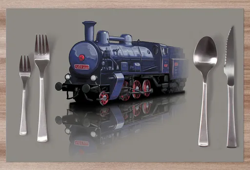 Prostírání Parní lokomotiva