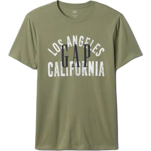 GAP V-CITY X CORP LOGO Pánské tričko, khaki, velikost