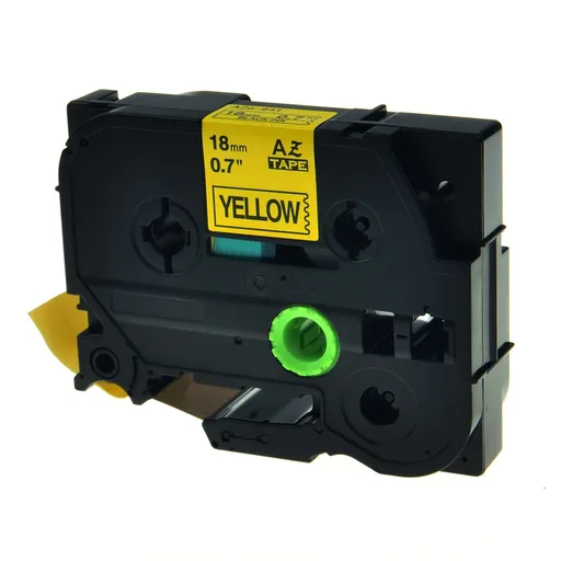 Kompatibilní páska s Brother TZe-V641, 18mm x 5,5m, černý tisk / žlutý podklad, vinyl