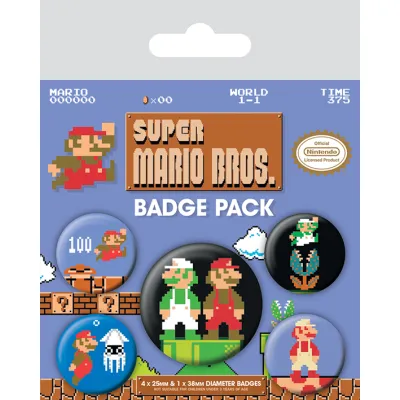 Set odznaků Super Mario Bross
