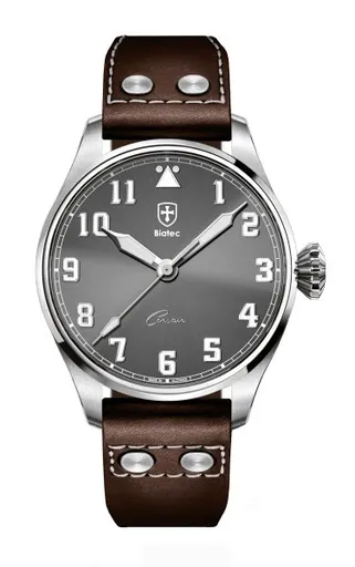 Biatec Corsair CS 03 N - Tmavě hnědý kožený pilot řemínek