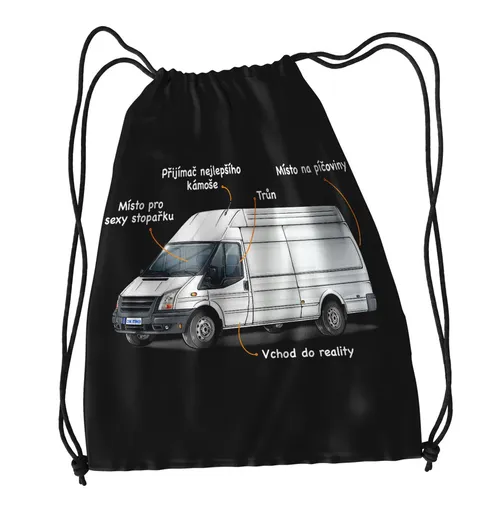 Vak na záda Anatomie dodávky