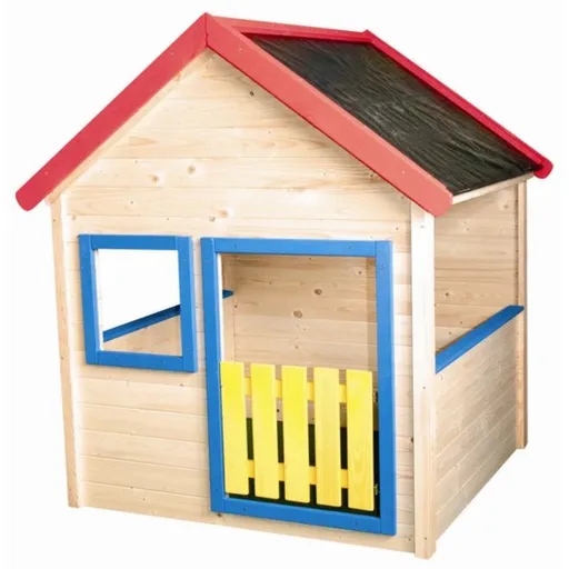 Woody Zahradní domeček dřevěný s barevným lemováním