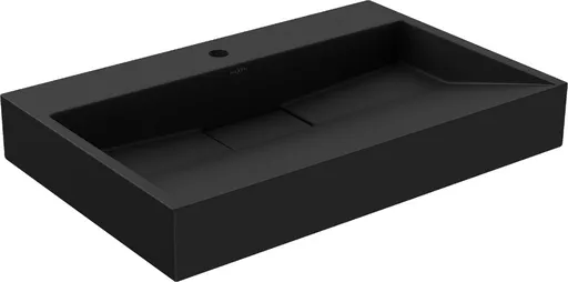 MEXEN Ava umyvadlo na desku litý mramor 1/O 70 x 46, černá 23017071
