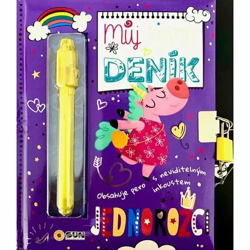 Můj tajný deník Jednorožci - fialový (Defekt)