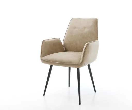 Jídelní židle Zoa-Flex béžová vintage zúžená podnož černá