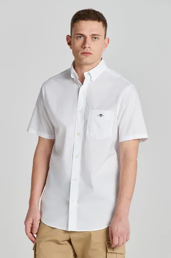 KOŠILE GANT REG CLASSIC POPLIN SS SHIRT WHITE