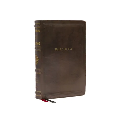 NKJV, Personal Size Reference Bible, Sovereign Collection, Leathersoft, Brown, Red Letter, Comfort Print - Thomas Nelson
