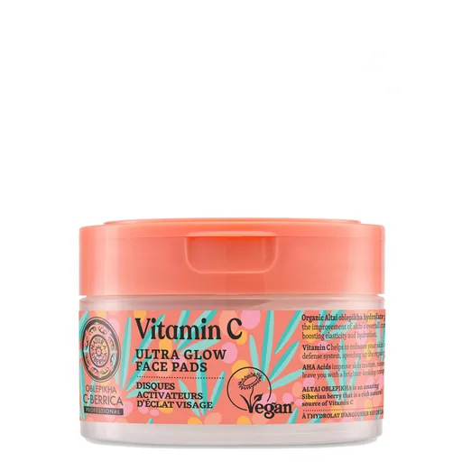 Natura Siberica Oblepikha C-Berrica Pleťové tamponky pro ultra rozjasnění 20 ks