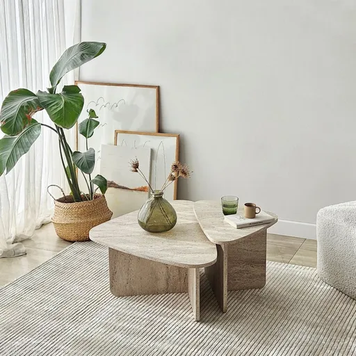 Sada konferenčních stolků Ballare Set - Travertine