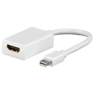 Video převodník, mini DisplayPort samec - HDMI samice, HDMI 1.3 - Standard, bílý, DOPRODEJ
