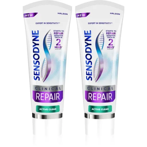 Sensodyne Clinical Repair Active Clean zubní pasta 2x75 ml