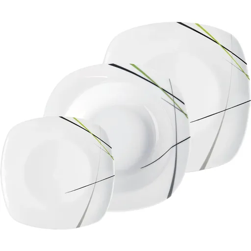 Orion Sada jídelní porc. GREEN 18 ks hranatá