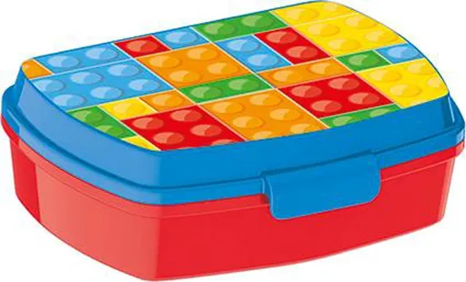 STOR Plastový svačinový box 17,5x14x5,5cm kostky