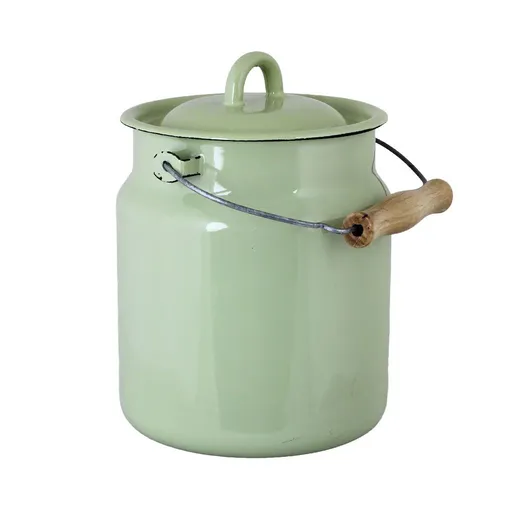Zelená smaltovaná konvice na mléko Emil´s Enamel Green - Ø 16*22 cm / 3L Strömshaga