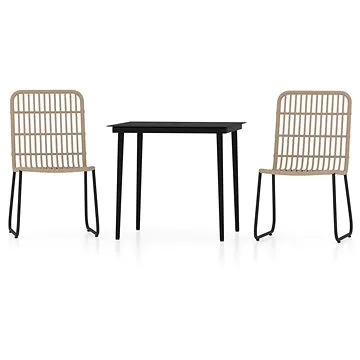 3dílný zahradní jídelní set dub, 3099173 (3099173)