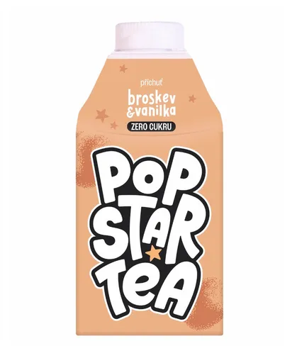 POP STAR Tea Broskev & Vanilka Zero 500 ml