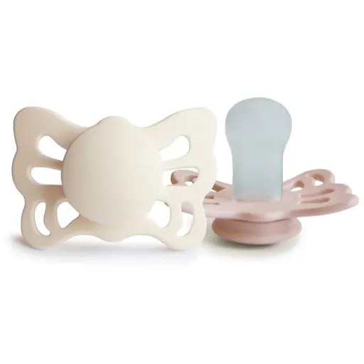 FRIGG Butterfly Size 1:0-6 months dudlík Cream/Blush 2 ks